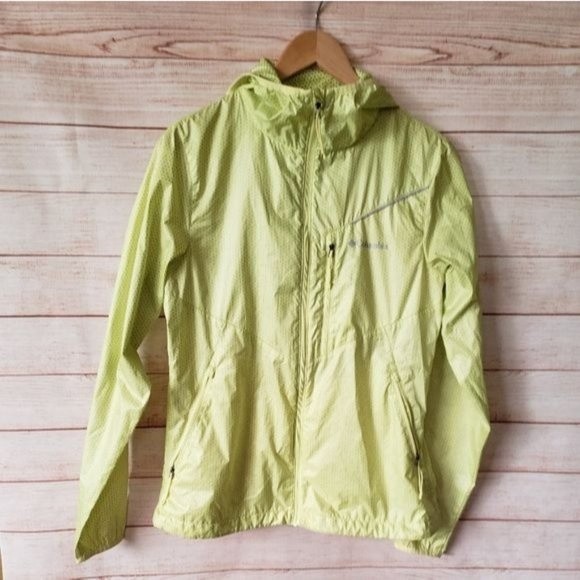 Columbia Packable Hooded Windbreaker Omni-Wick Evap with Pockets - Picture 1 of 14